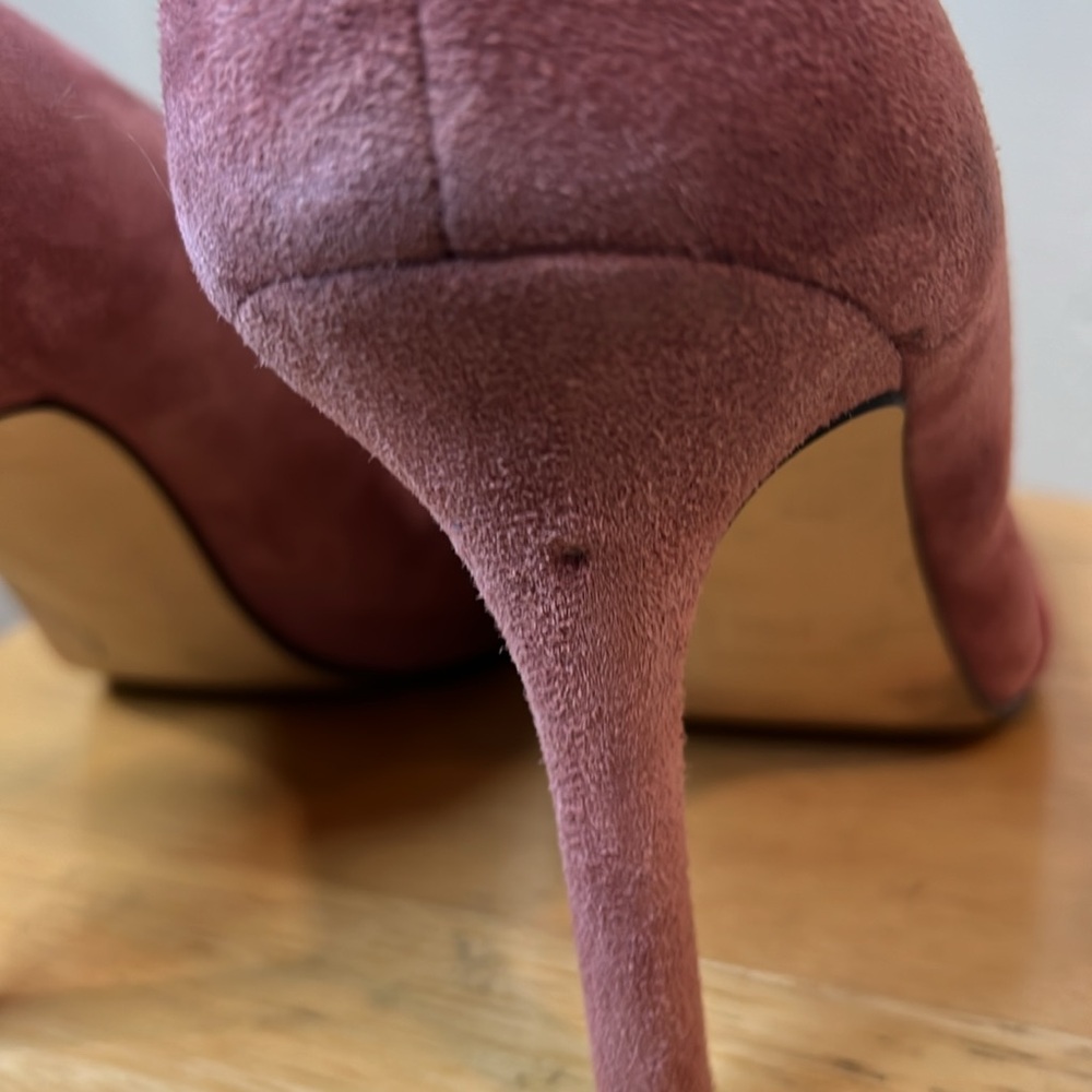 Pink and Red Suede Heel Pumps Nine West - Picture 7 of 11